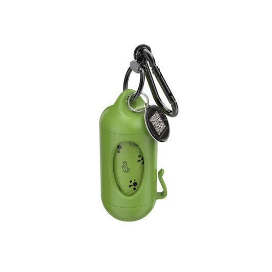 Smart Pet Waste Management Kit with Rotating Dispenser,Eco-Friendly ABS Material, and Running Paw Integration
